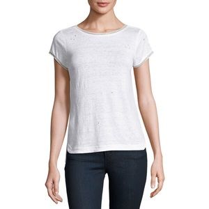 MLV Women’s Distressed Tee w/ Beaded Trim